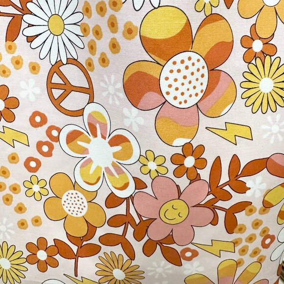 Tote Bag Medium Size Lining Cotton Multicolor Floral Fabric, Brand New Handmade - Picture 2 of 3